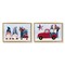 Stupell Industries Americana Florals & Gnomes 2pc Floater Framed Canvas Wall Art Set Design by Yvette St. Amant